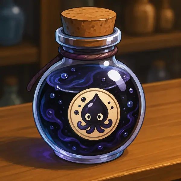 Inky Oil Flask